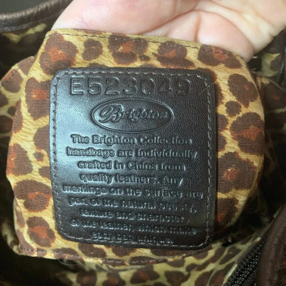 Brighton Retired Valencia Floral Embroidered
Metallic Brown Leather Bag - Picture 8 of 12